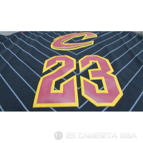 Camiseta Lebron James #23 Cleveland Cavaliers Statement 2017-18 Negro - Haga un click en la imagen para cerrar
